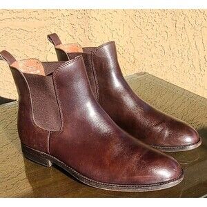 Lands End Mens Brown Chelsea Boot sz 8D Preppy Casual Grunge Streetwear Hip